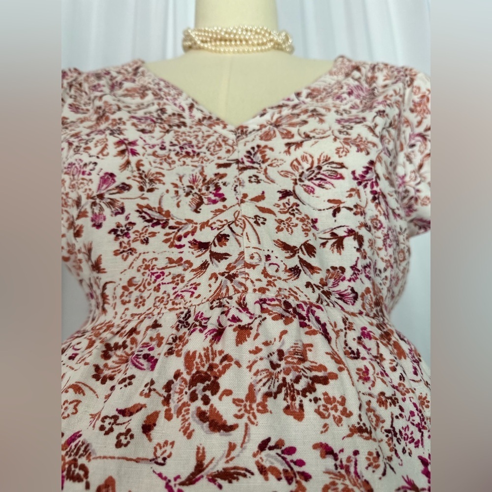 Isabel Maternity by Ingrid & Isabel Red and White Flutter Sleeve Sundress (745) - Picture 10 of 14